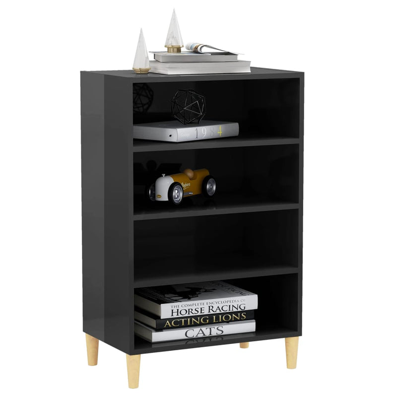 vidaXL Sideboard High Gloss Grey 57x35x90 cm Engineered Wood