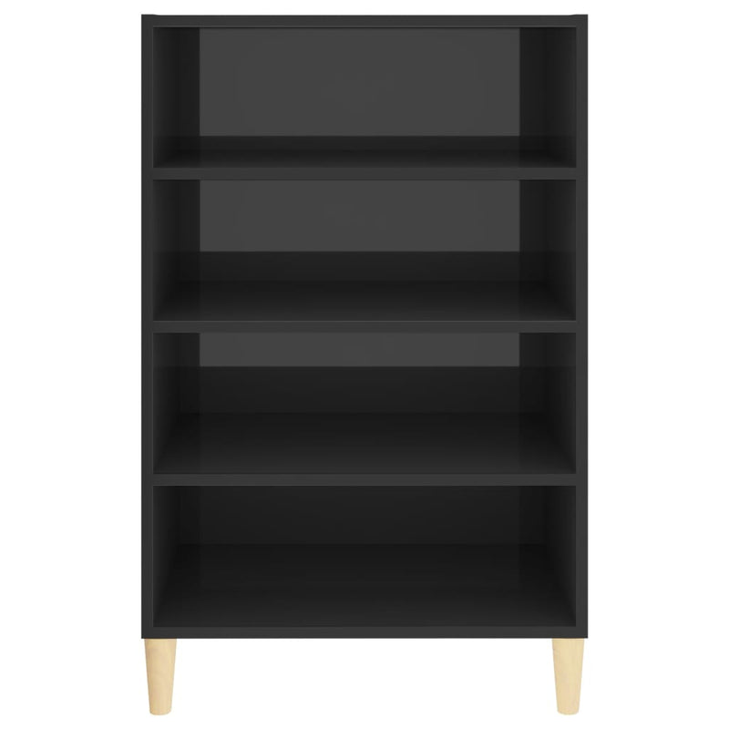 vidaXL Sideboard High Gloss Grey 57x35x90 cm Engineered Wood