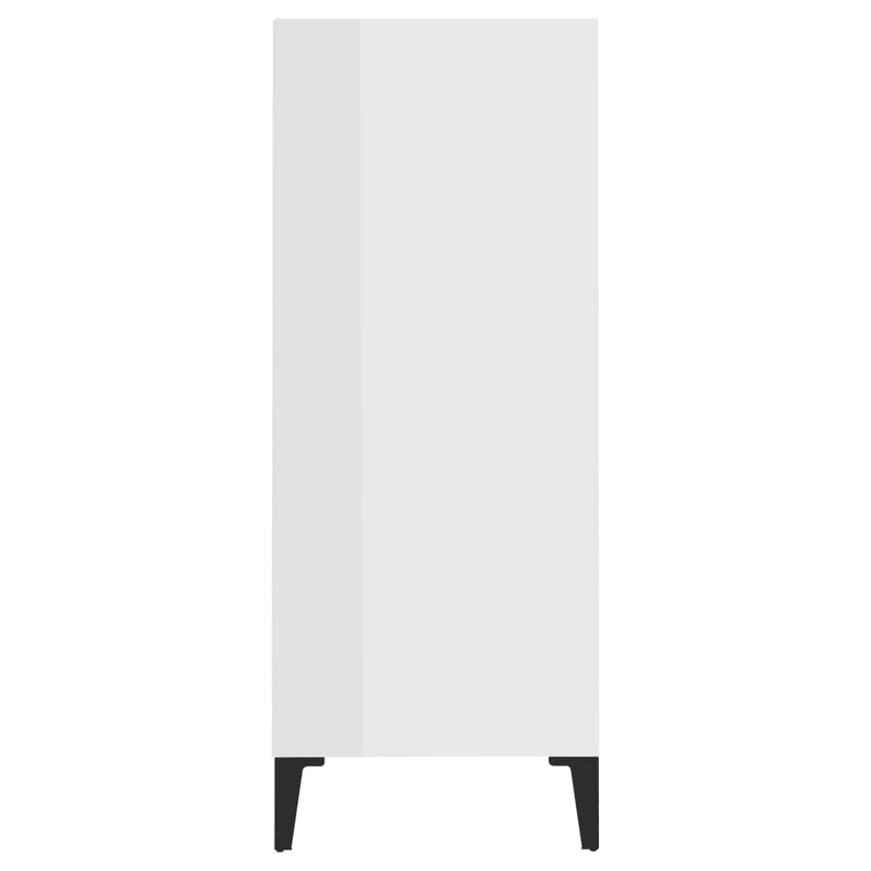 vidaXL Sideboard High Gloss White 57x35x90 cm Engineered Wood