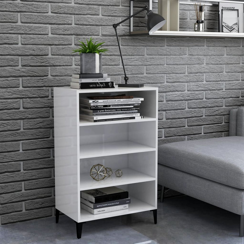 vidaXL Sideboard High Gloss White 57x35x90 cm Engineered Wood