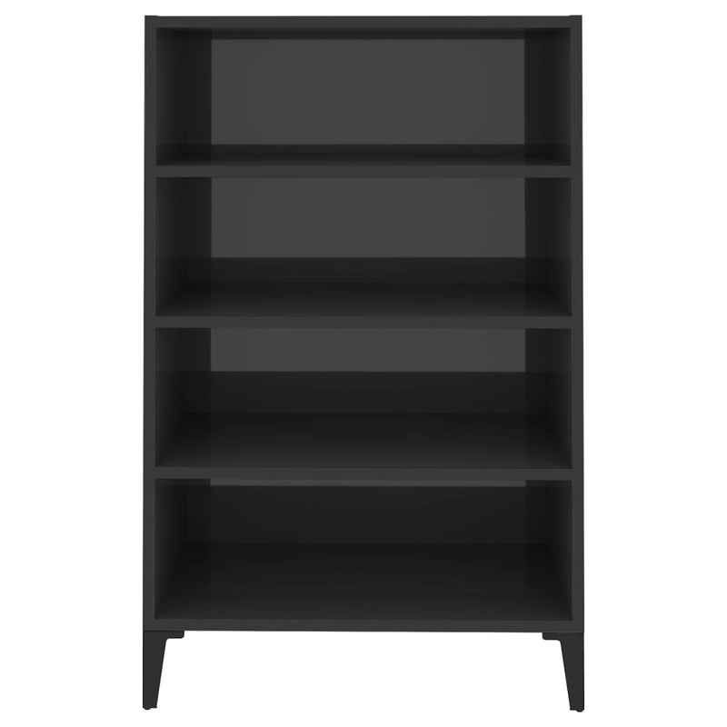 vidaXL Sideboard High Gloss Grey 57x35x90 cm Engineered Wood