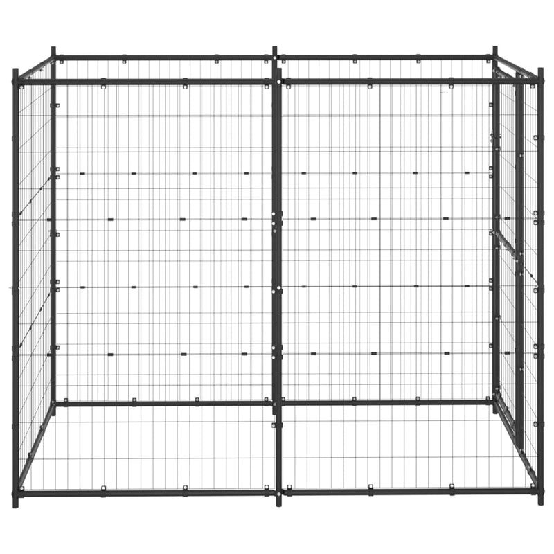 vidaXL Outdoor Dog Kennel Steel 110x220x180 cm