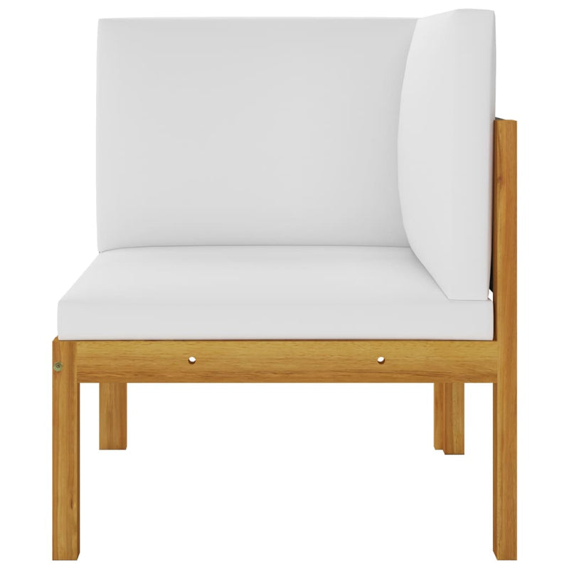 vidaXL 2-seater Garden Bench with Cushions Wood Acacia&Rope