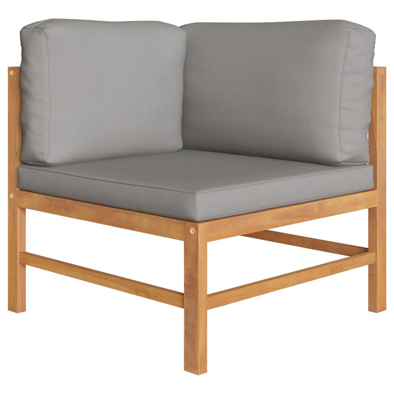 vidaXL 2-seater Garden Bench with Dark Grey Cushions