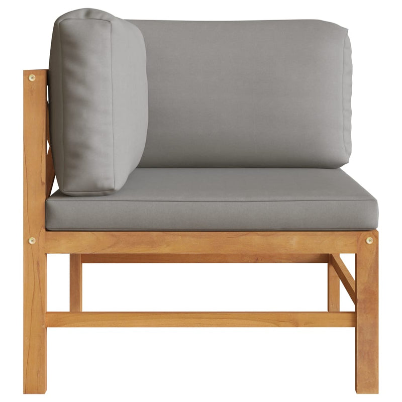 vidaXL 2-seater Garden Bench with Dark Grey Cushions