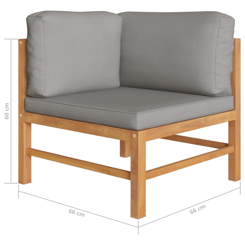 vidaXL 2-seater Garden Bench with Dark Grey Cushions