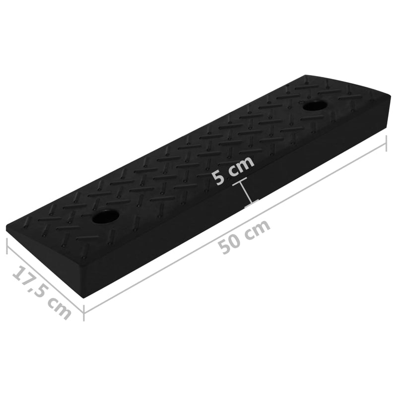 vidaXL Kerb Ramps 2 pcs 50x17.5x5 cm Rubber