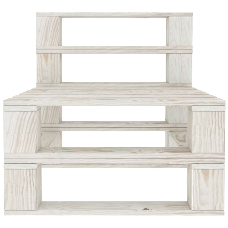 vidaXL 7 Piece Garden Pallet Lounge Set Wood White