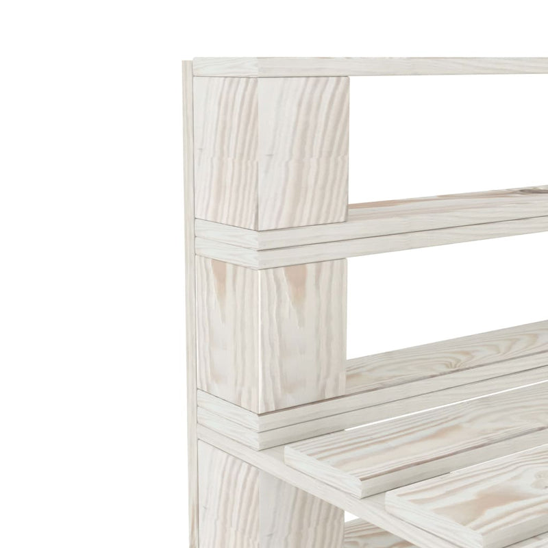 vidaXL 7 Piece Garden Pallet Lounge Set Wood White