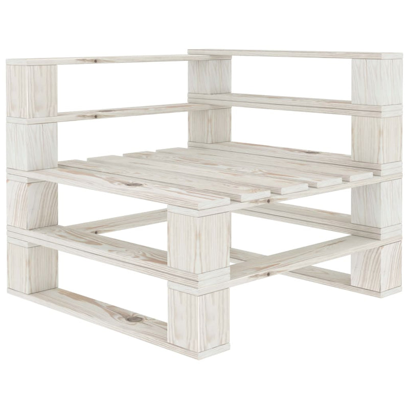 vidaXL 6 Piece Garden Pallet Lounge Set Wood White