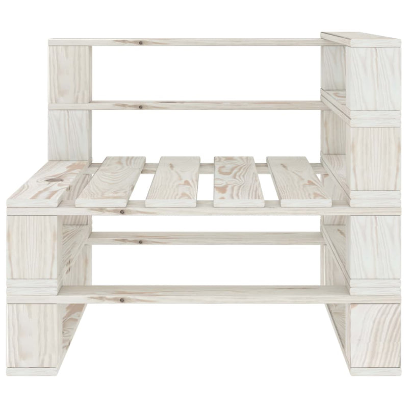 vidaXL 6 Piece Garden Pallet Lounge Set Wood White