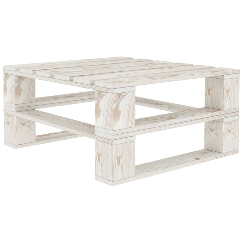 vidaXL 6 Piece Garden Pallet Lounge Set Wood White