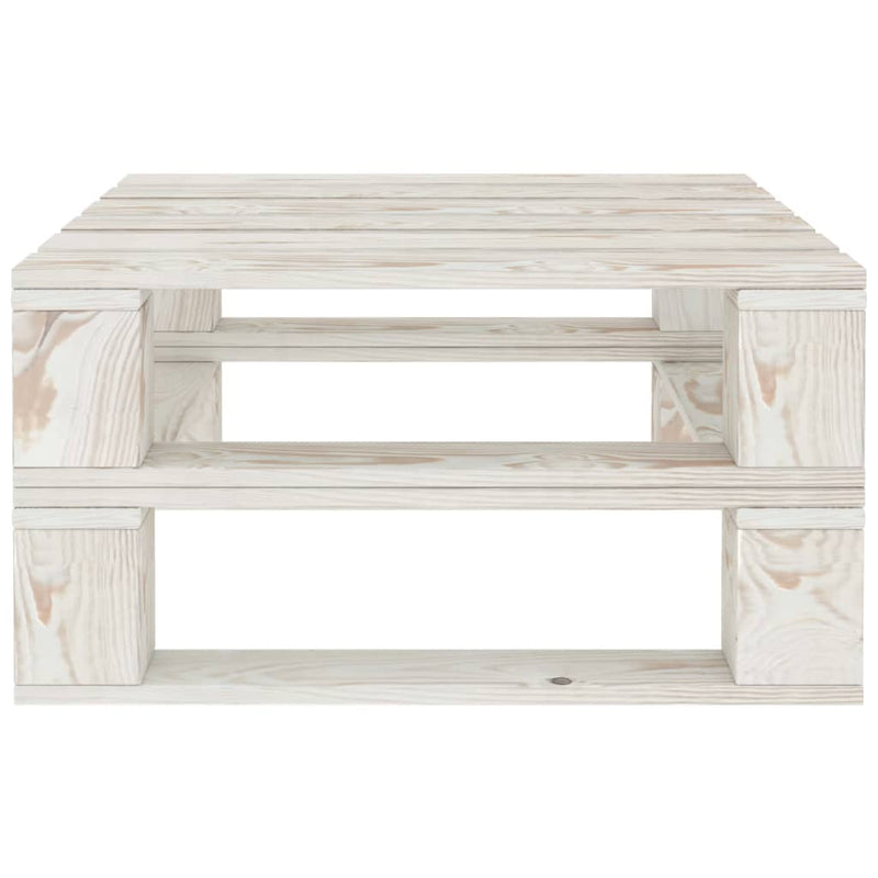 vidaXL 6 Piece Garden Pallet Lounge Set Wood White