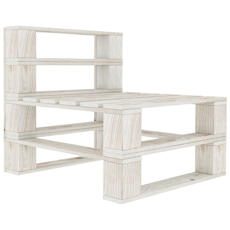 vidaXL 6 Piece Garden Pallet Lounge Set Wood White