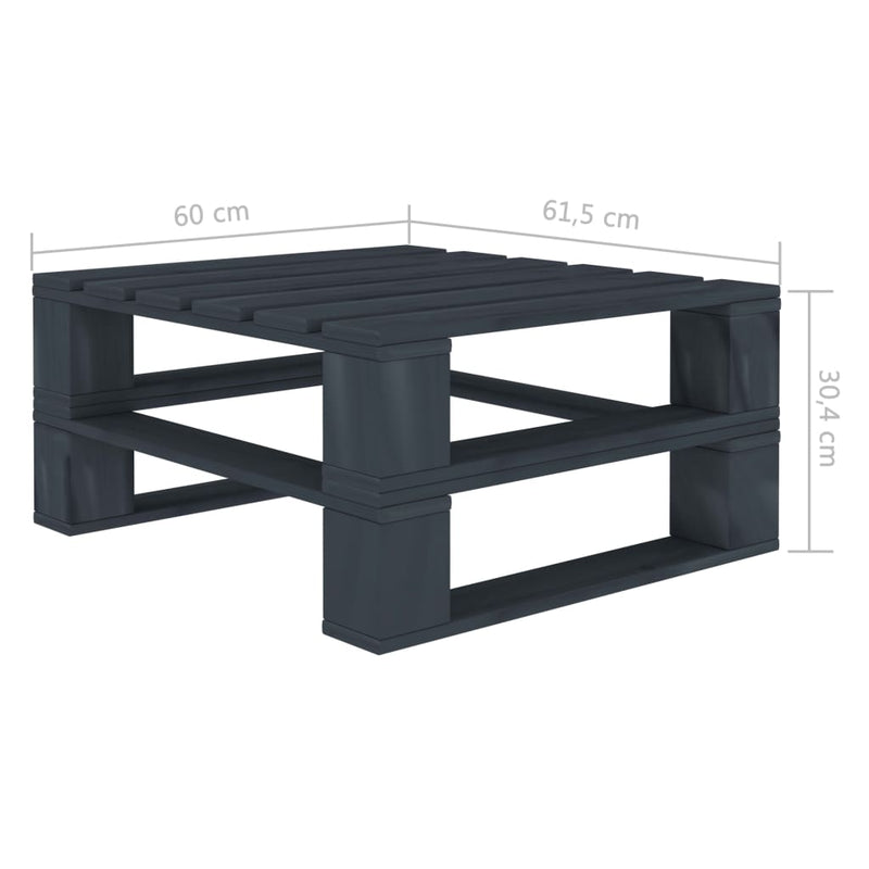 vidaXL 6 Piece Garden Pallet Lounge Set Wood Grey