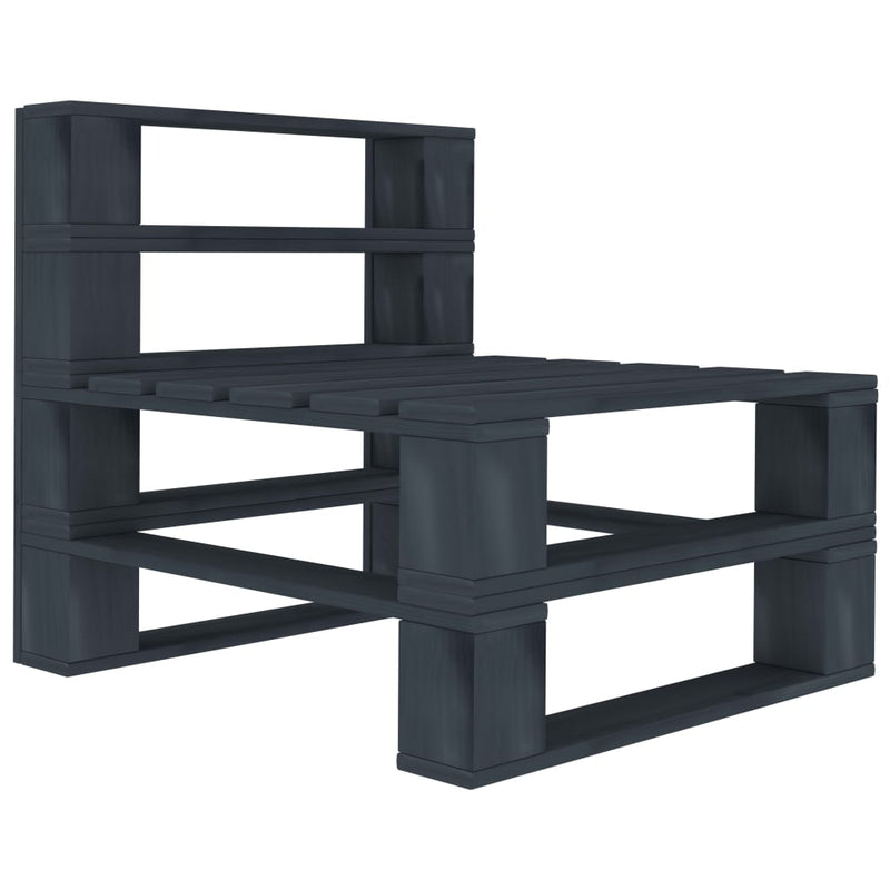 vidaXL 5 Piece Garden Pallet Lounge Set Wood Grey
