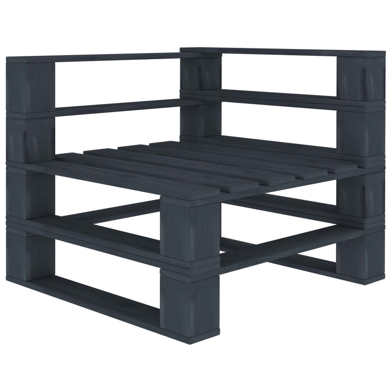 vidaXL 5 Piece Garden Pallet Lounge Set Wood Grey