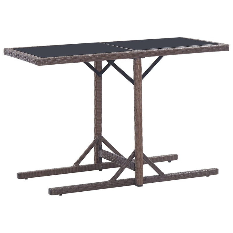 vidaXL 3 Piece Garden Dining Set Brown