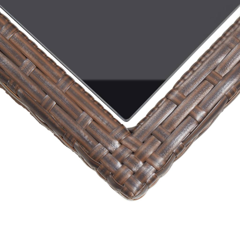 vidaXL 3 Piece Garden Dining Set Brown