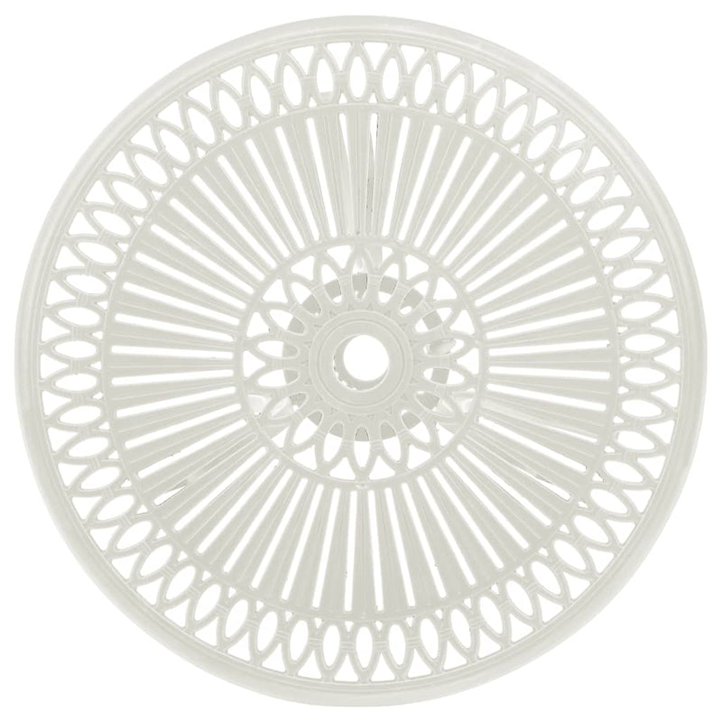 vidaXL 3 Piece Bistro Set Cast Aluminium White