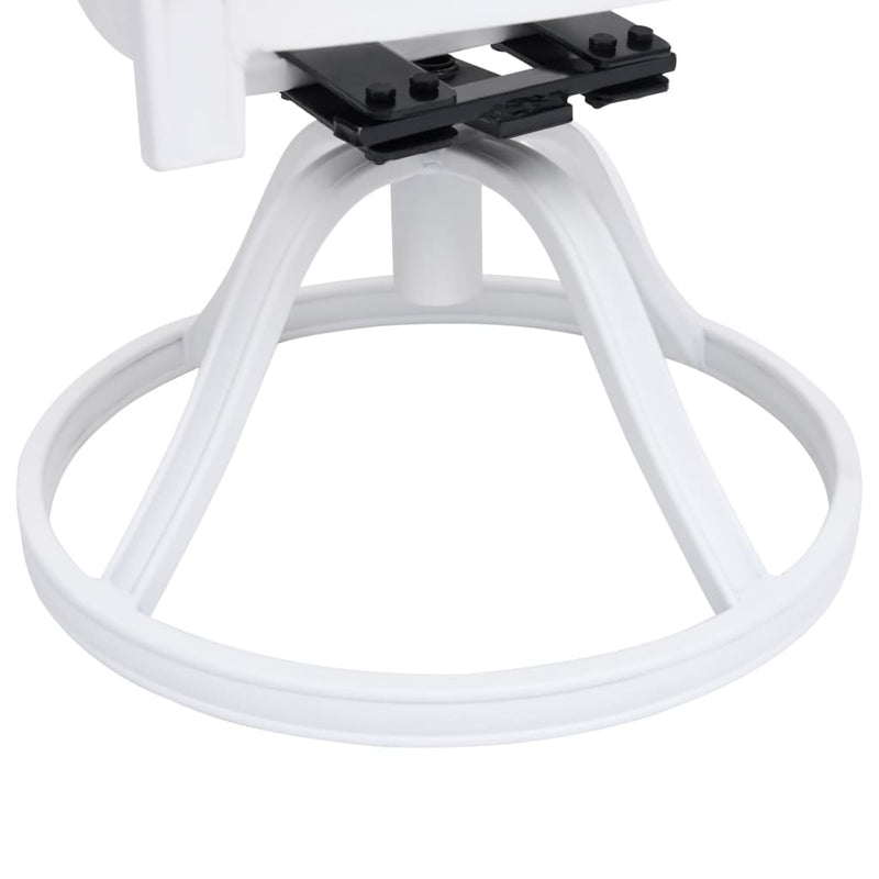 vidaXL 3 Piece Bistro Set Cast Aluminium White
