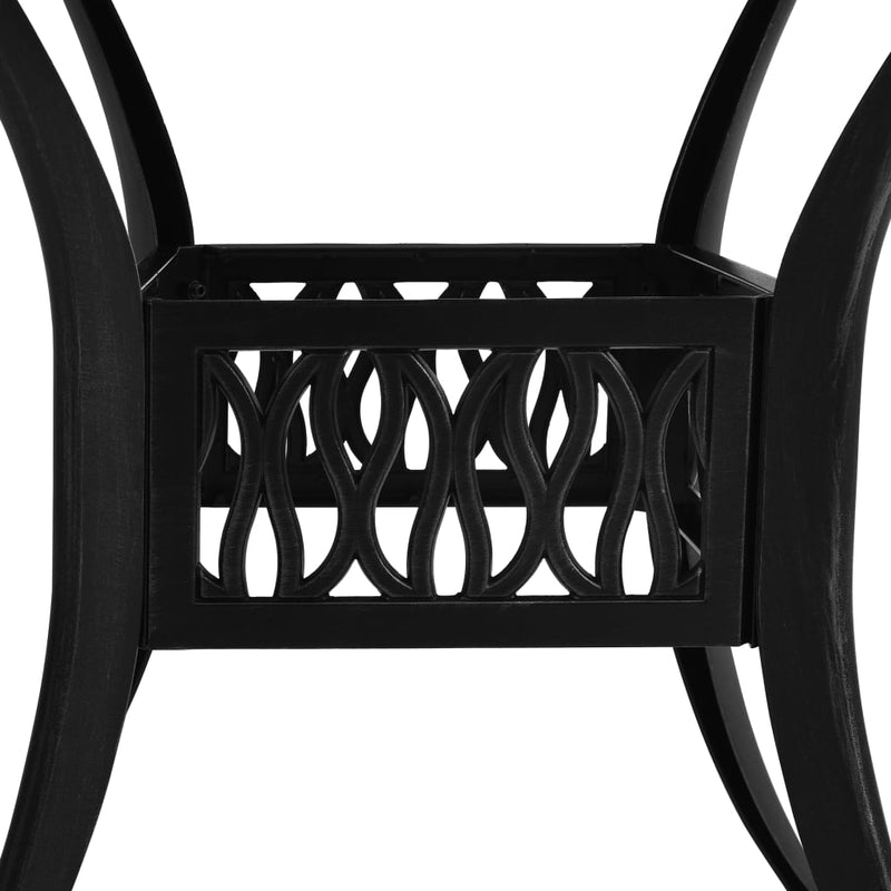 vidaXL 5 Piece Bistro Set Cast Aluminium Black