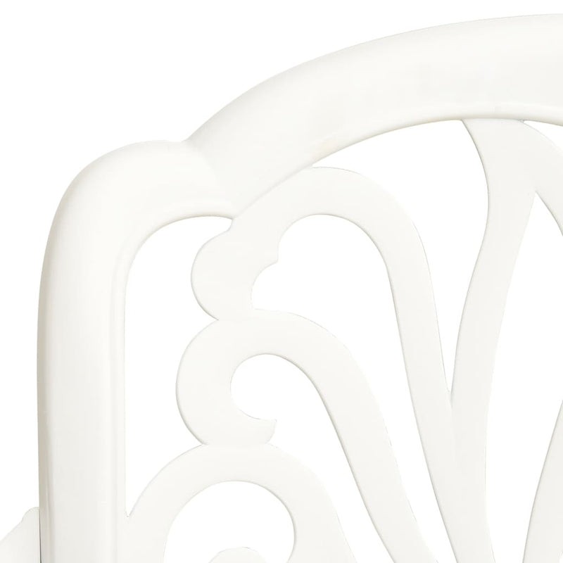 vidaXL 5 Piece Bistro Set Cast Aluminium White