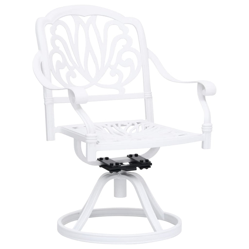 5 Piece Bistro Set Cast Aluminium White