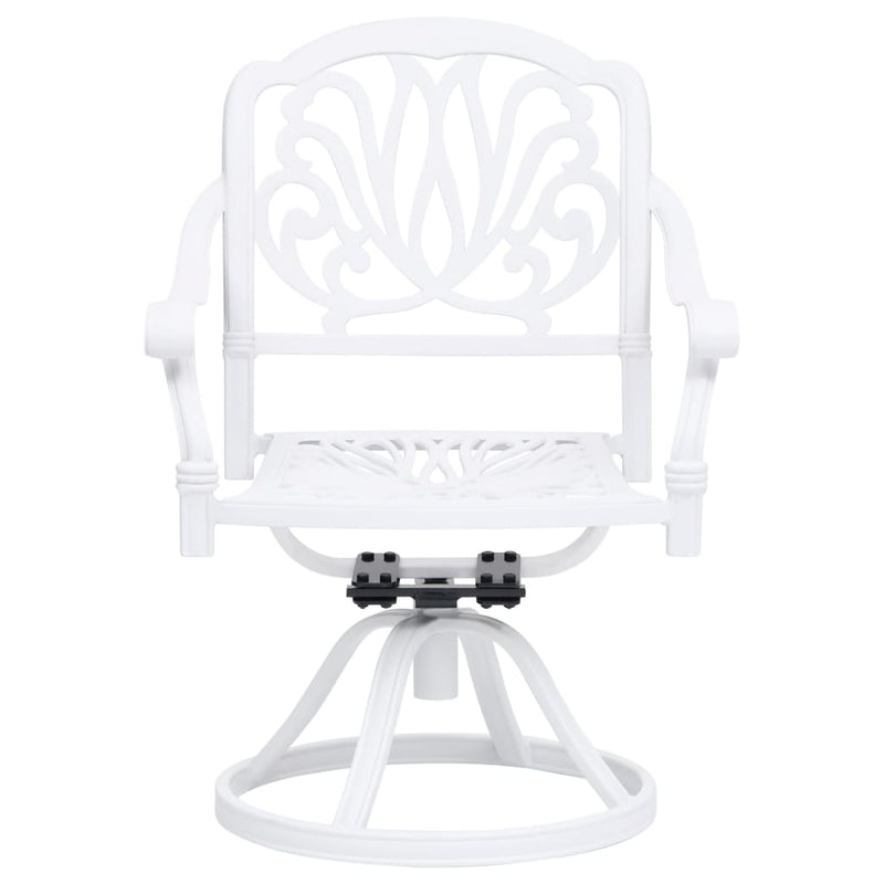vidaXL 5 Piece Bistro Set Cast Aluminium White