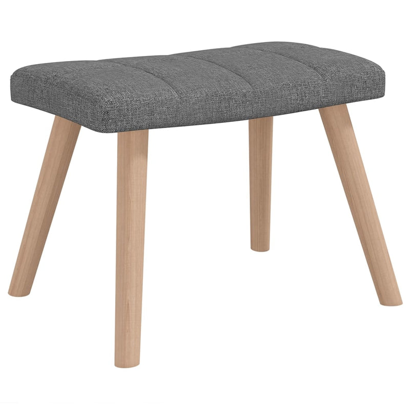 vidaXL Rocking Chair with a Stool Dark Grey Fabric