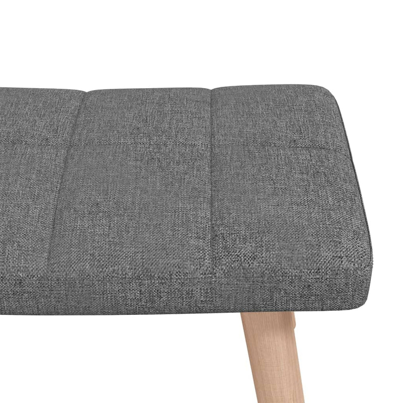 vidaXL Rocking Chair with a Stool Dark Grey Fabric