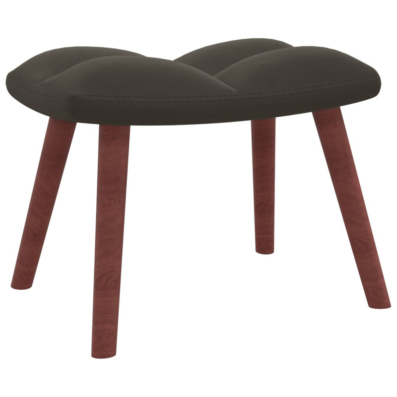 vidaXL Rocking Chair with a Stool Dark Grey Velvet