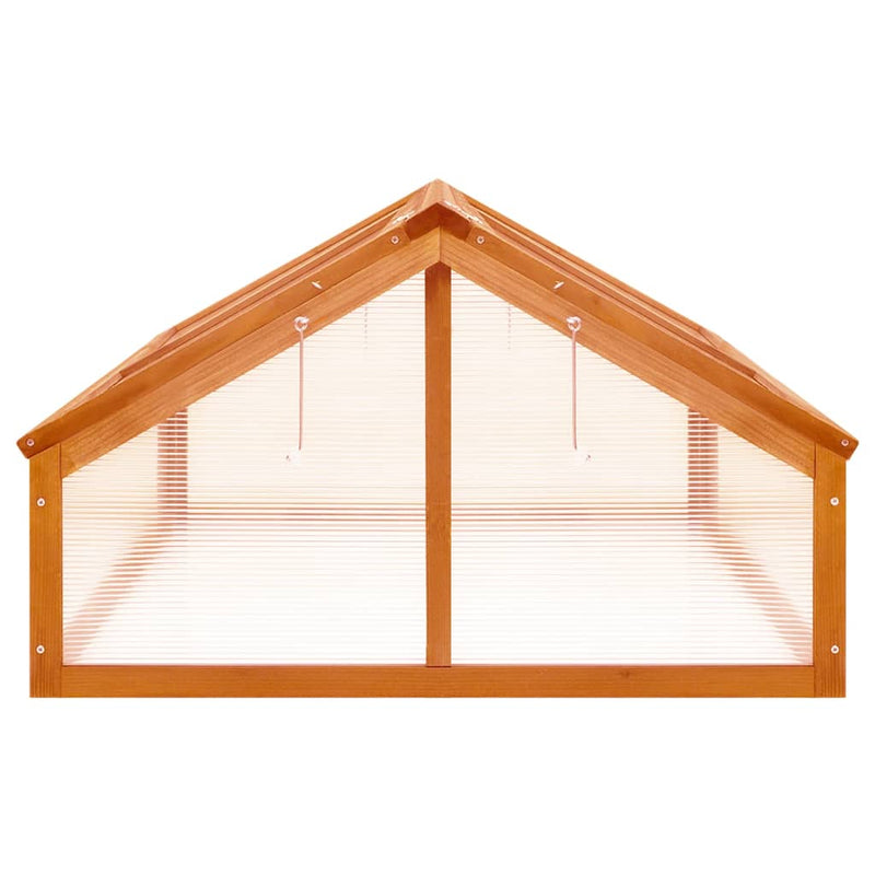 vidaXL Greenhouse Brown 114x80x50 cm Firwood