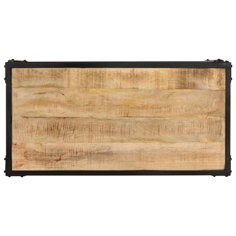 vidaXL Coffee Table 90x45x35 cm Solid Rough Mango Wood