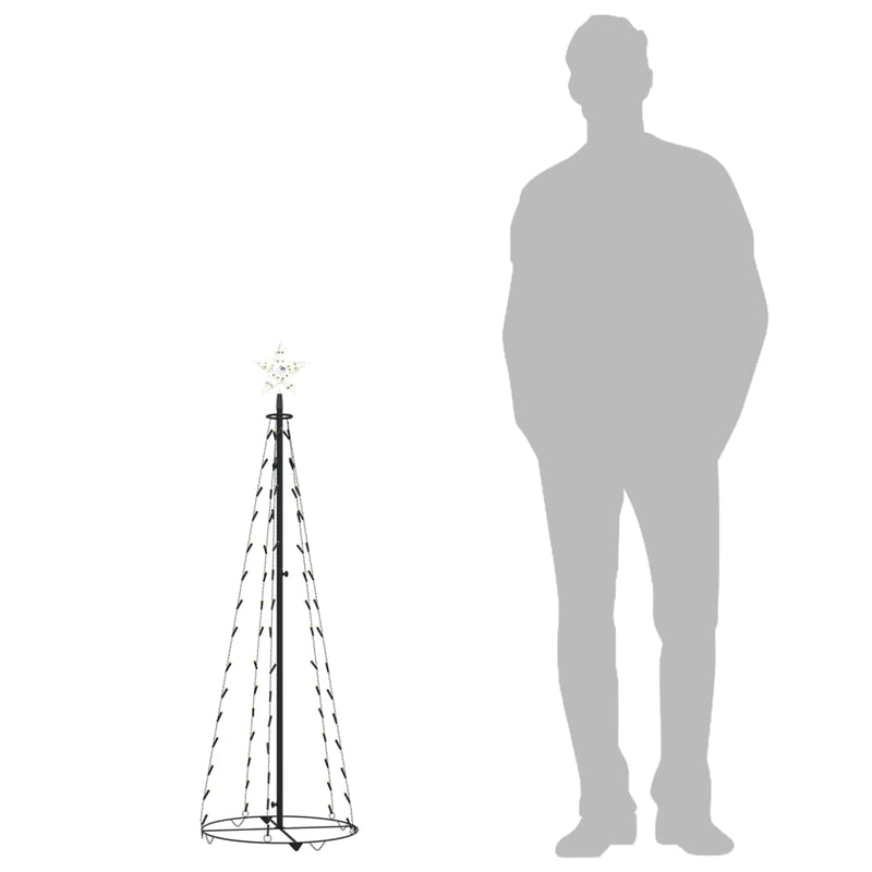vidaXL Christmas Cone Tree 70 Warm White LEDs Decoration 50x120 cm