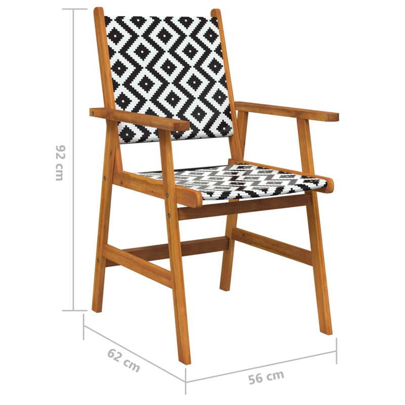 vidaXL Garden Chairs 2 pcs Solid Acacia Wood