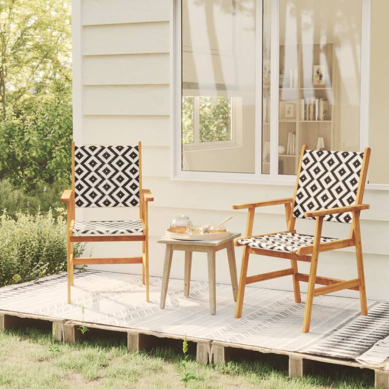 vidaXL Garden Chairs 2 pcs Solid Acacia Wood