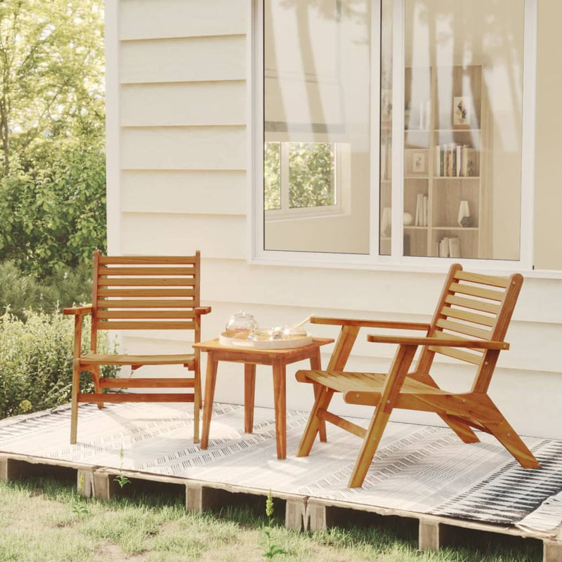 vidaXL Garden Chairs 2 pcs Solid Wood Acacia
