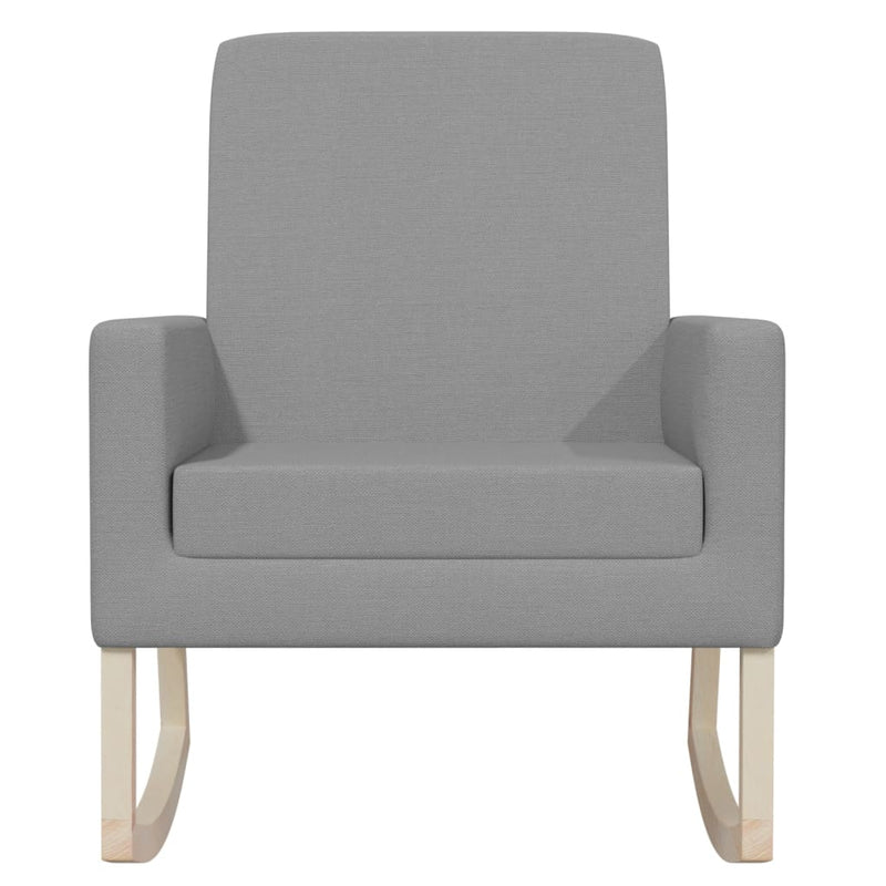 vidaXL Rocking Chair Light Grey Fabric