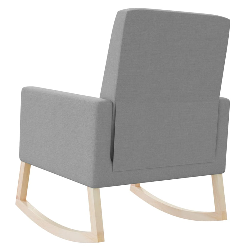 vidaXL Rocking Chair Light Grey Fabric
