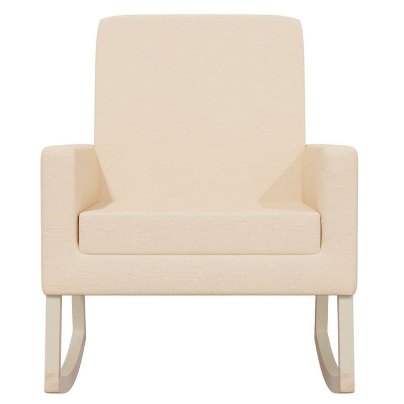 vidaXL Rocking Chair Cream Fabric