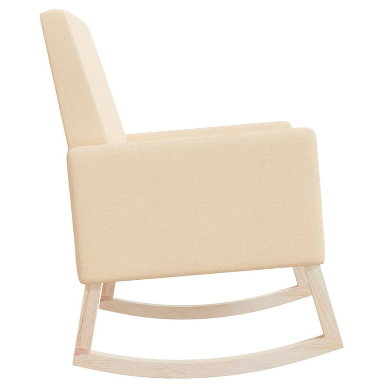 vidaXL Rocking Chair Cream Fabric