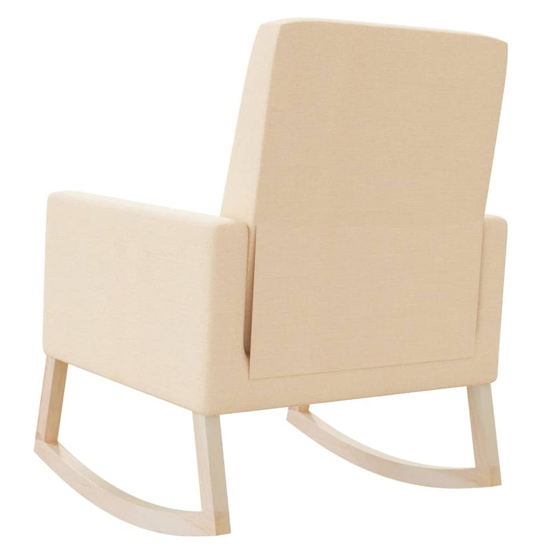 vidaXL Rocking Chair Cream Fabric