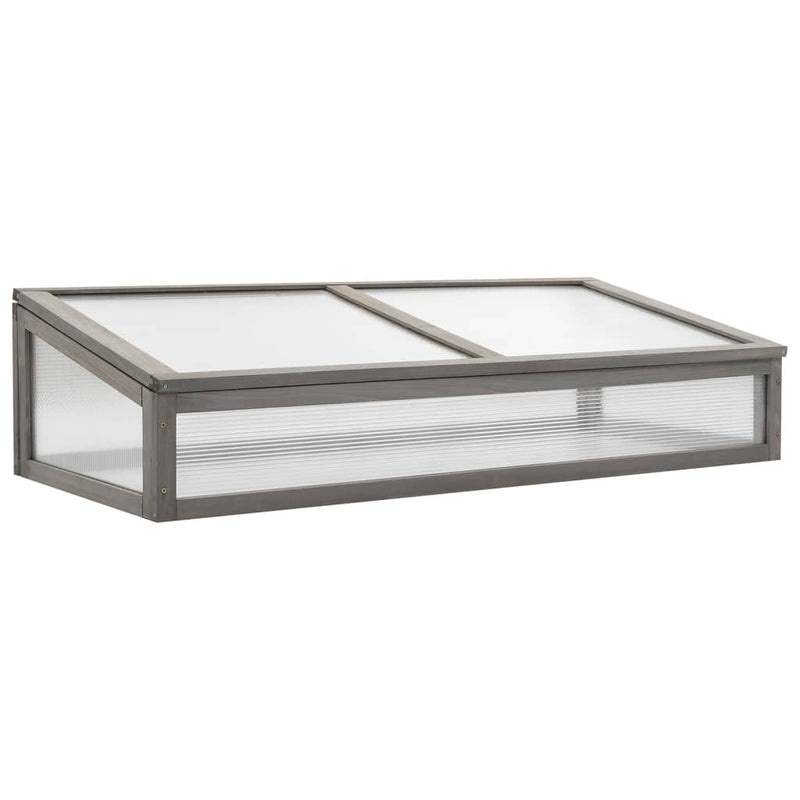 vidaXL Raised Bed with Greenhouse 110x54x120 cm Solid Fir Wood