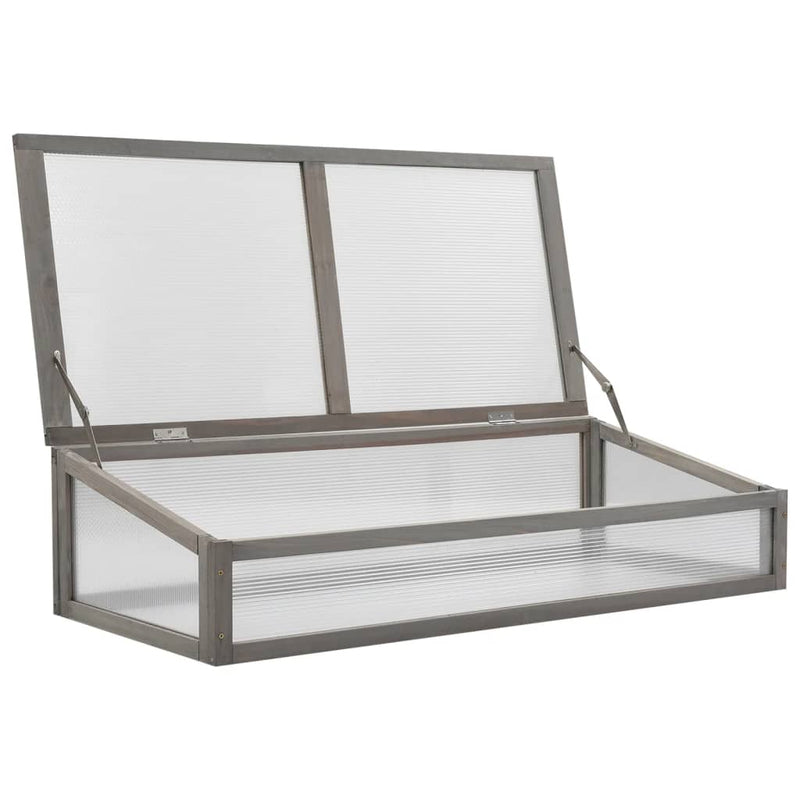 vidaXL Raised Bed with Greenhouse 110x54x120 cm Solid Fir Wood