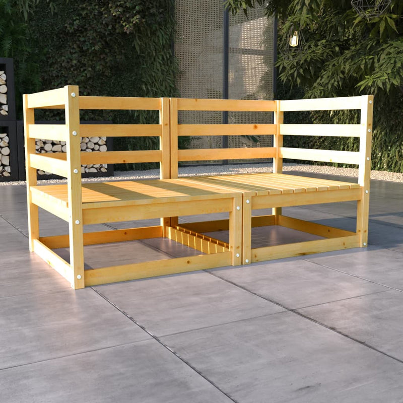 vidaXL Garden 2-Seater Sofa Solid Wood Pine
