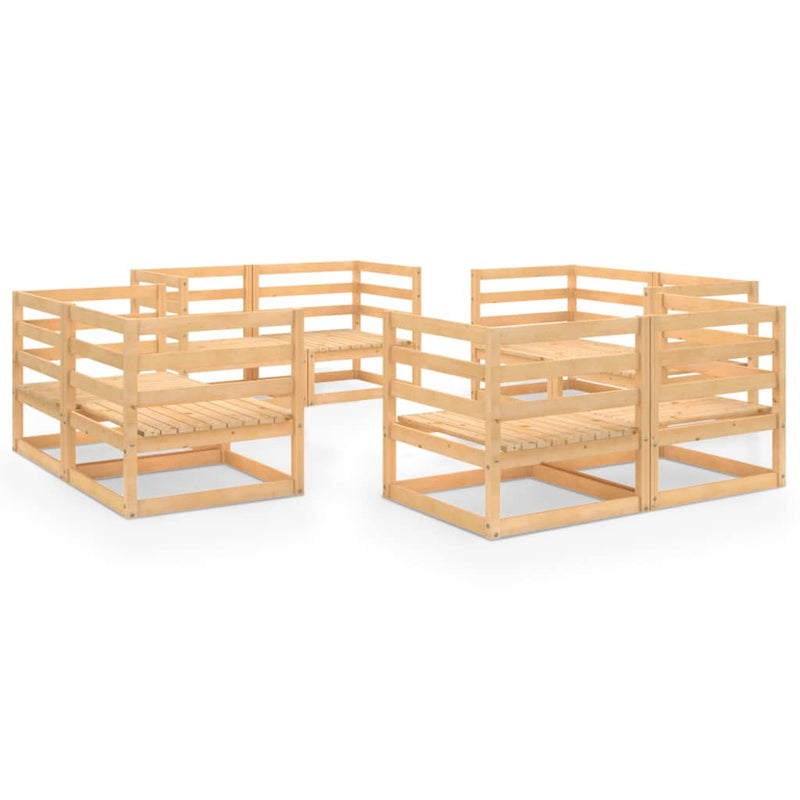 vidaXL 8 Piece Garden Lounge Set Solid Pinewood