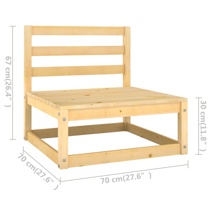 vidaXL 4 Piece Garden Lounge Set Solid Pinewood