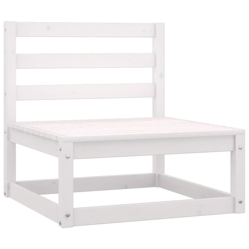 vidaXL 4 Piece Garden Lounge Set White Solid Pinewood