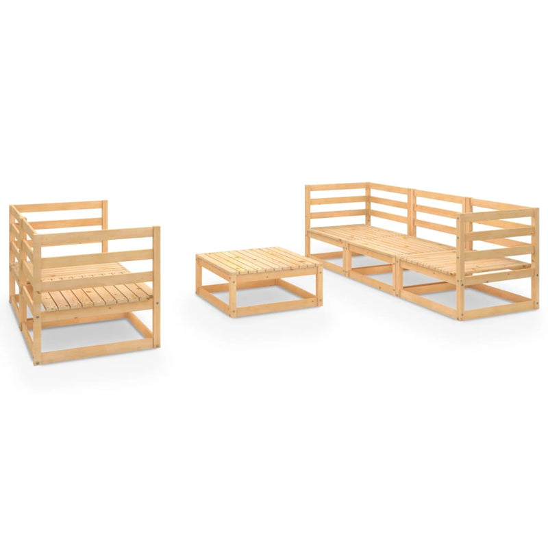 vidaXL 6 Piece Garden Lounge Set Solid Pinewood